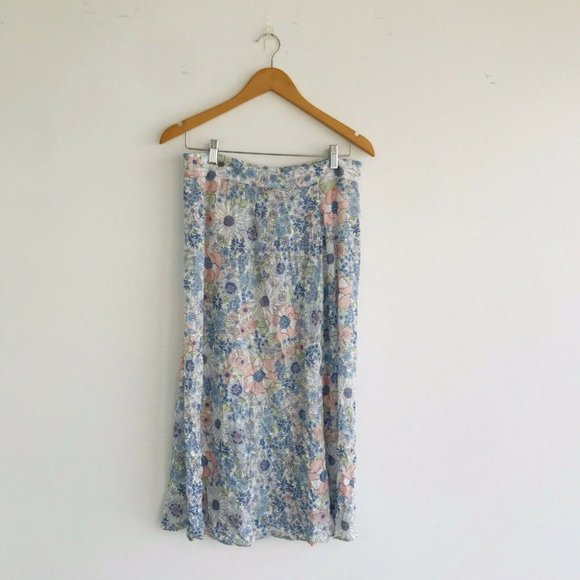 Billabong BNWT Field Day A-Line Midi Skirt Blue Size Large RRP $80 - Picture 4 of 12